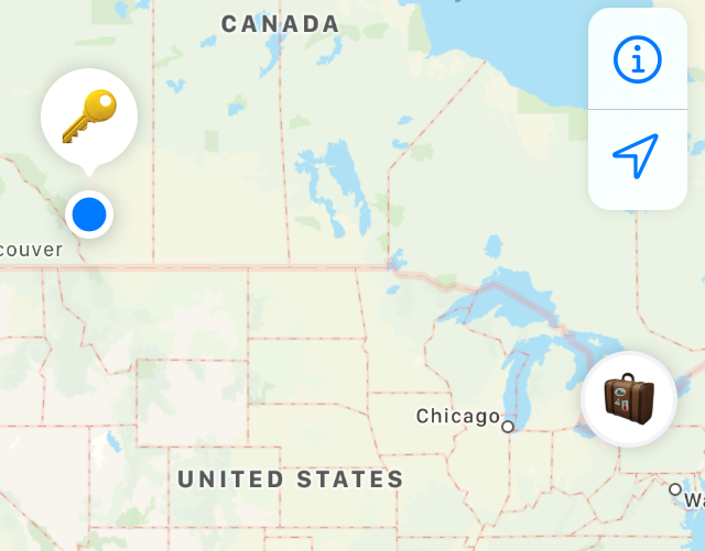 Calgary and Hamilton on the map